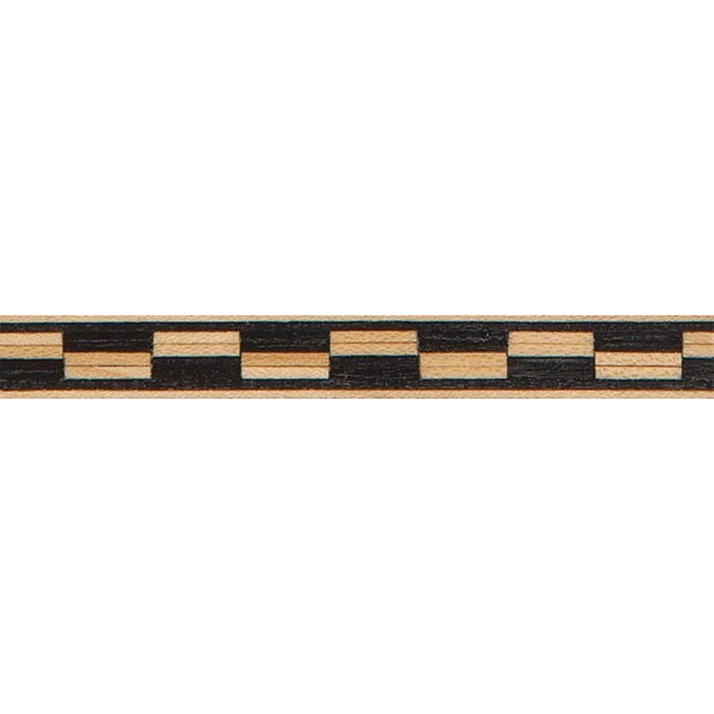 Black Maple Staggered Inlay Banding, 3/8'' W
