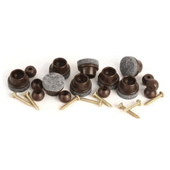 GorillaFelt 1'' Screw-On Swiveling Felt Glides, 8-Pack