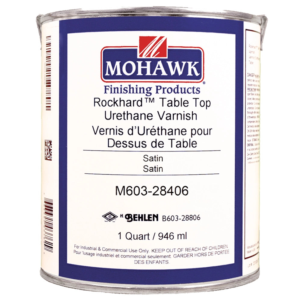 Mohawk Rockhard Table Top Urethane Varnish, Quart, Satin