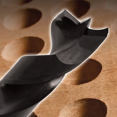 Montana 6-Piece Black-Oxide Brad Point Drill Bit Set