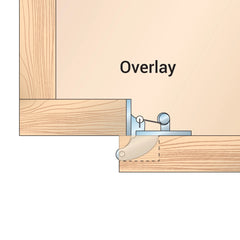 Snap Closing Semi-Concealed Hinges - Nickel (pair)