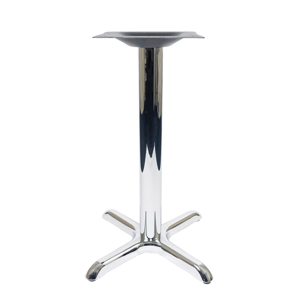 Chrome X-Style 5''W x 22''W Stamped Steel Table Base, End Style, Table Height