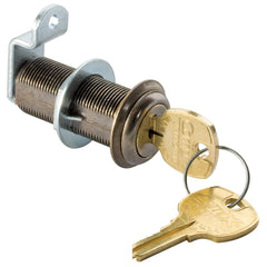 1-3/4" Long Cylinder Lock - Antique Brass, keyed differently