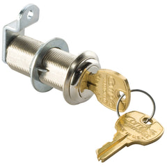 1-3/4" Long Cylinder Lock - Nickel, keyed alike