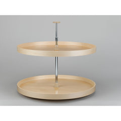 Full Circle LD Banded Wood 2 Shelf Corner Lazy Susans - 32 in.