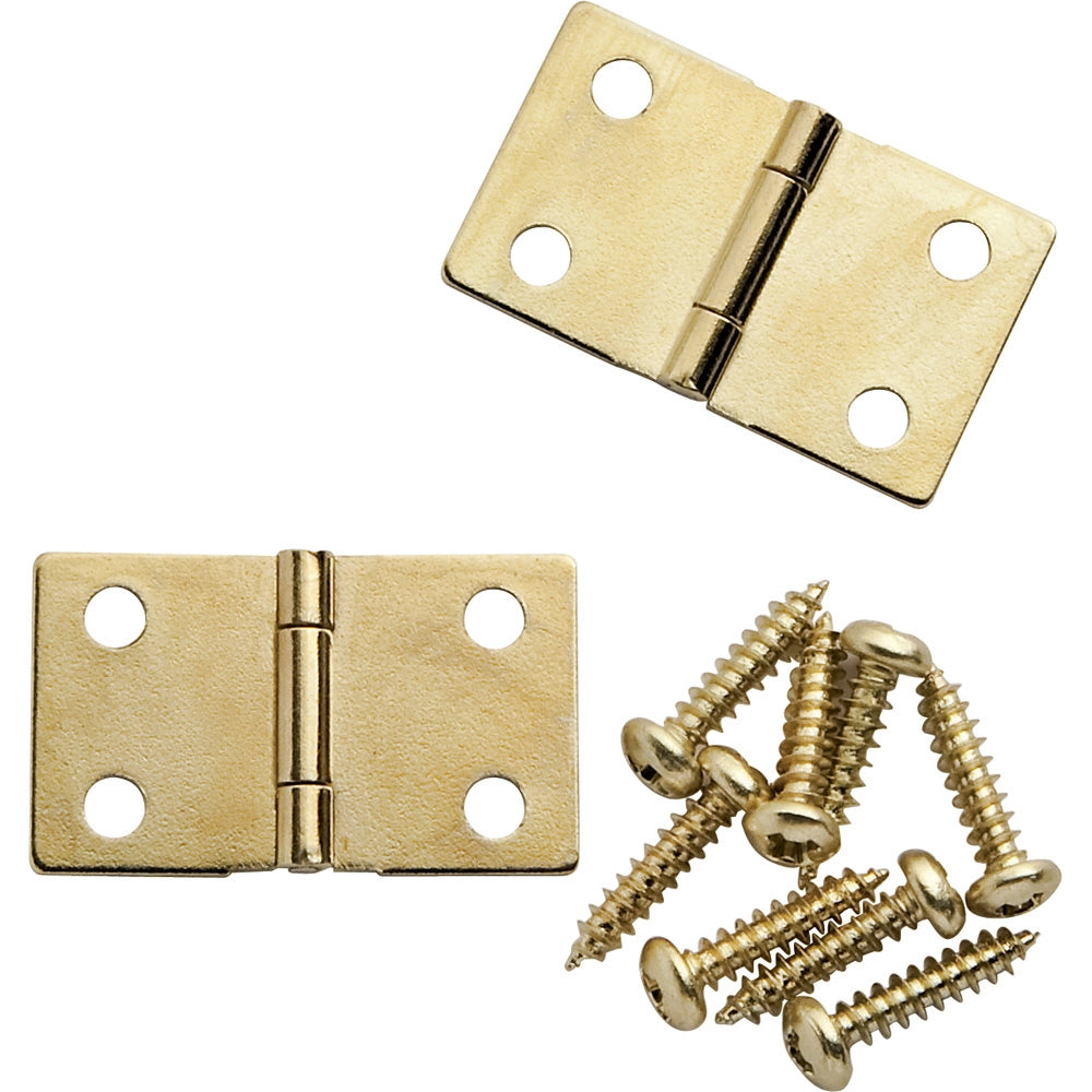 1/2" x 5/8" Butt Hinge, Brass