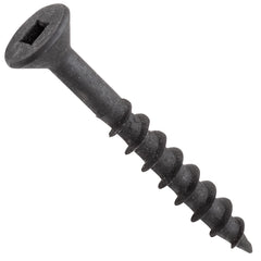 Centerline #10 x 1-1/2'' Flat Head Square Drive Wood Screws, Black, 100-Pack