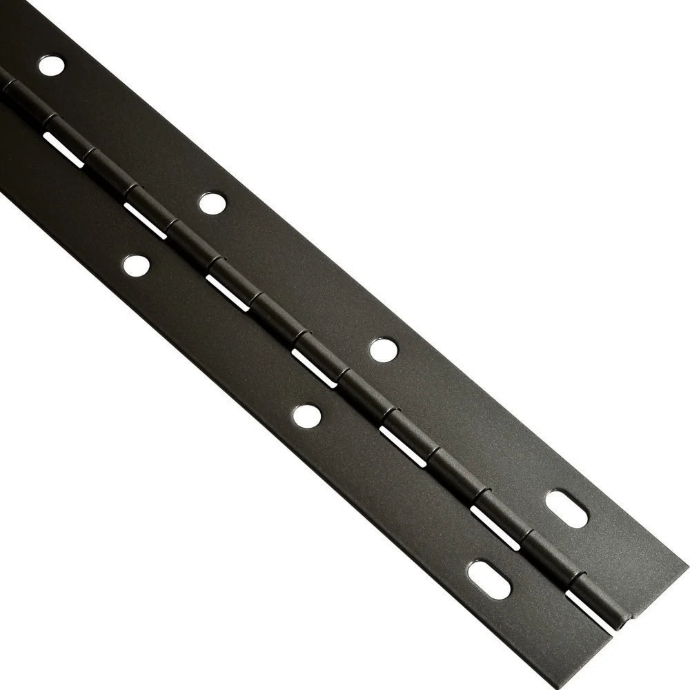 Charcoal Gray, Slotted Piano Hinge, 36" L x 1-1/2" W