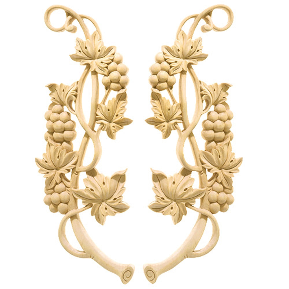 Medium Maple Hand Carved Grape Onlay (1749-M)