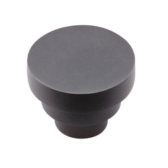 1-1/4''  Round Step Cabinet Knob, Dark  Oil-Rubbed