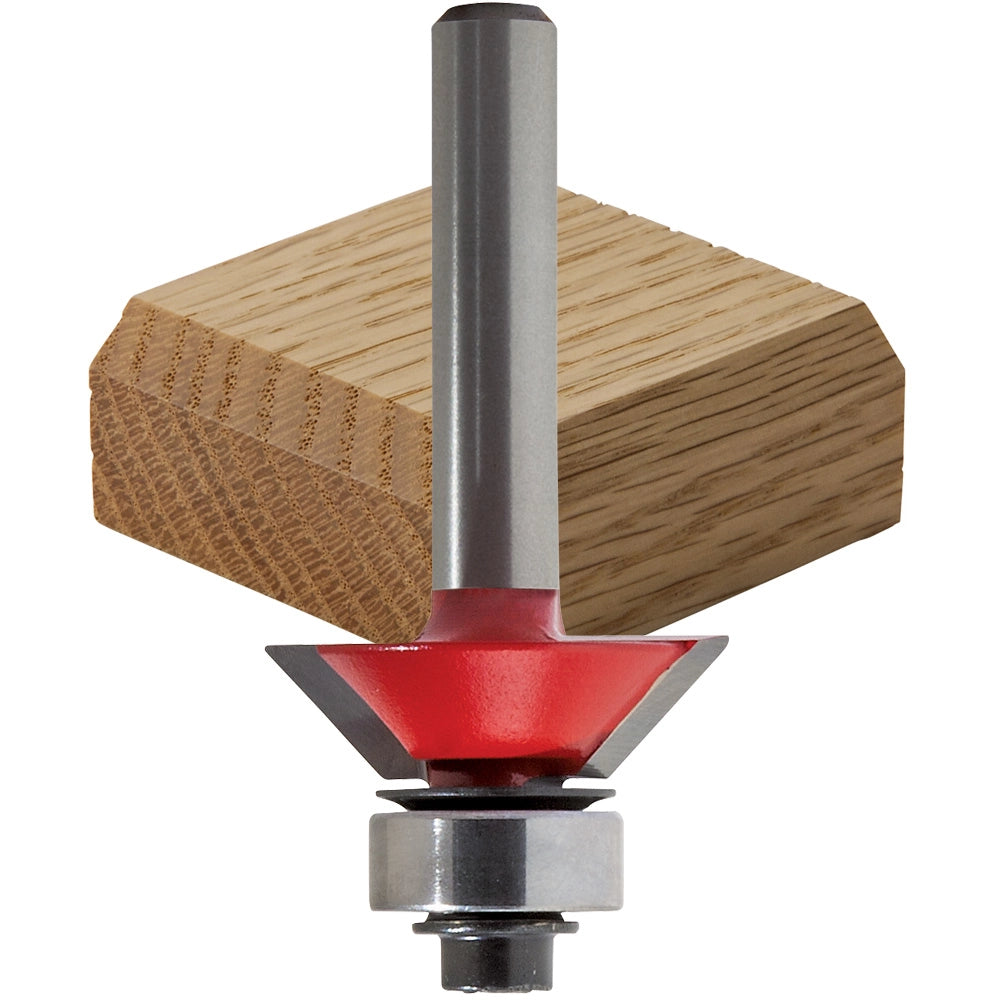 31/32" D x 1/4" H x 1/4" Shank Freud #41-106 45° Bevel Trim Bit
