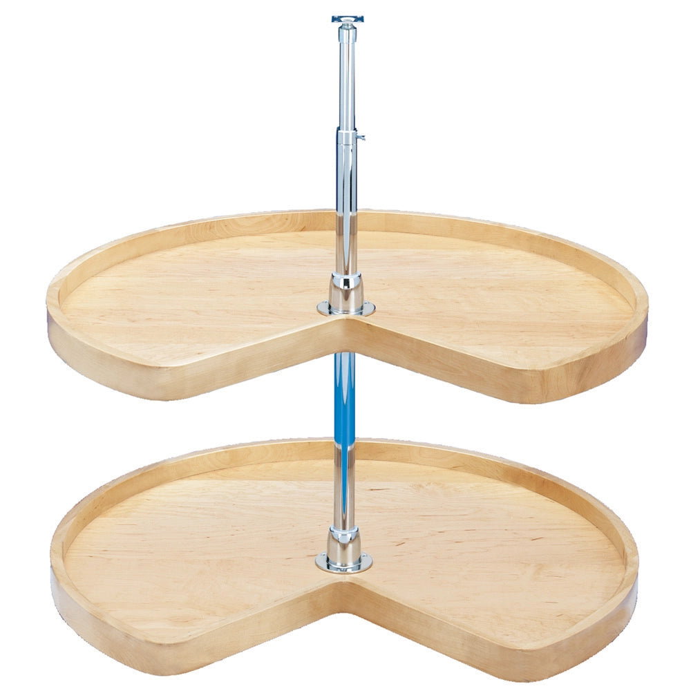 24" Kidney Shaped Shelf Set, Wood Classic (4WLS472-24-52)