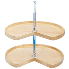 24" Kidney Shaped Shelf Set, Wood Classic (4WLS472-24-52)