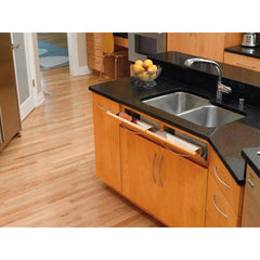 Tip-Out Tray Stainless Steel with Soft-Close Hinges - 25 in.