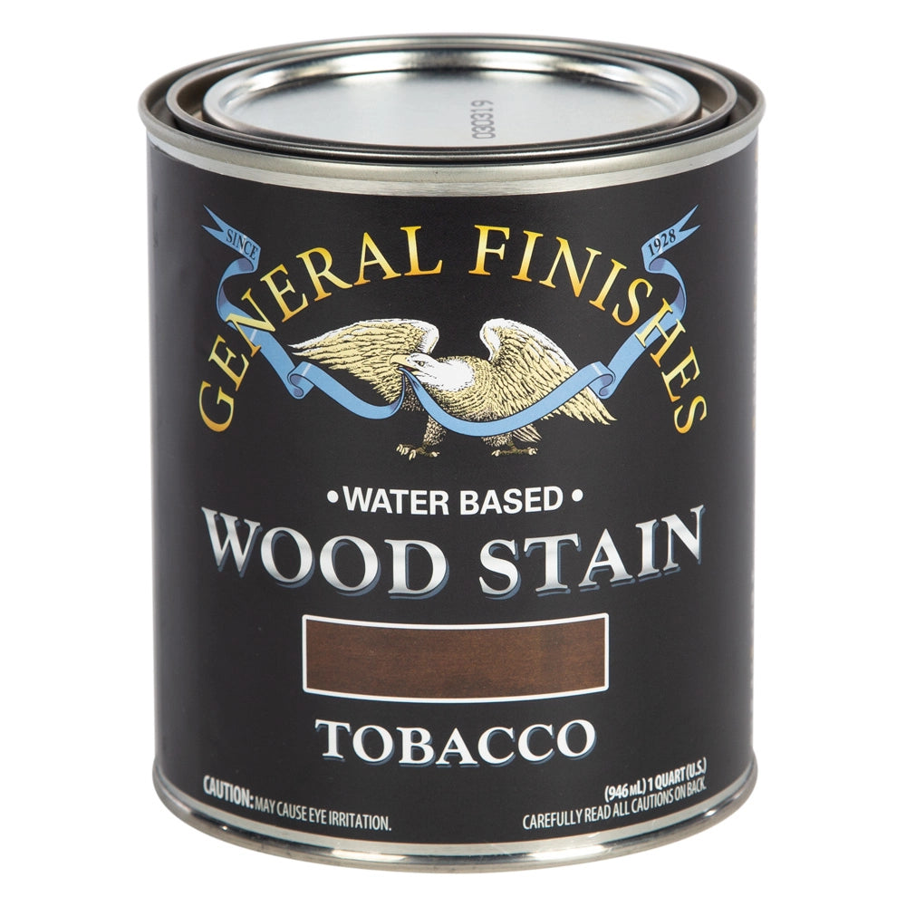 General Finishes Water-Based Wood Stain, Tobacco, Quart