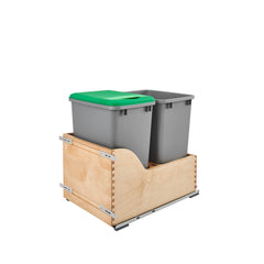 Double Soft-Close w/ Blum Movento Slides Waste Containers - 35 qt.
