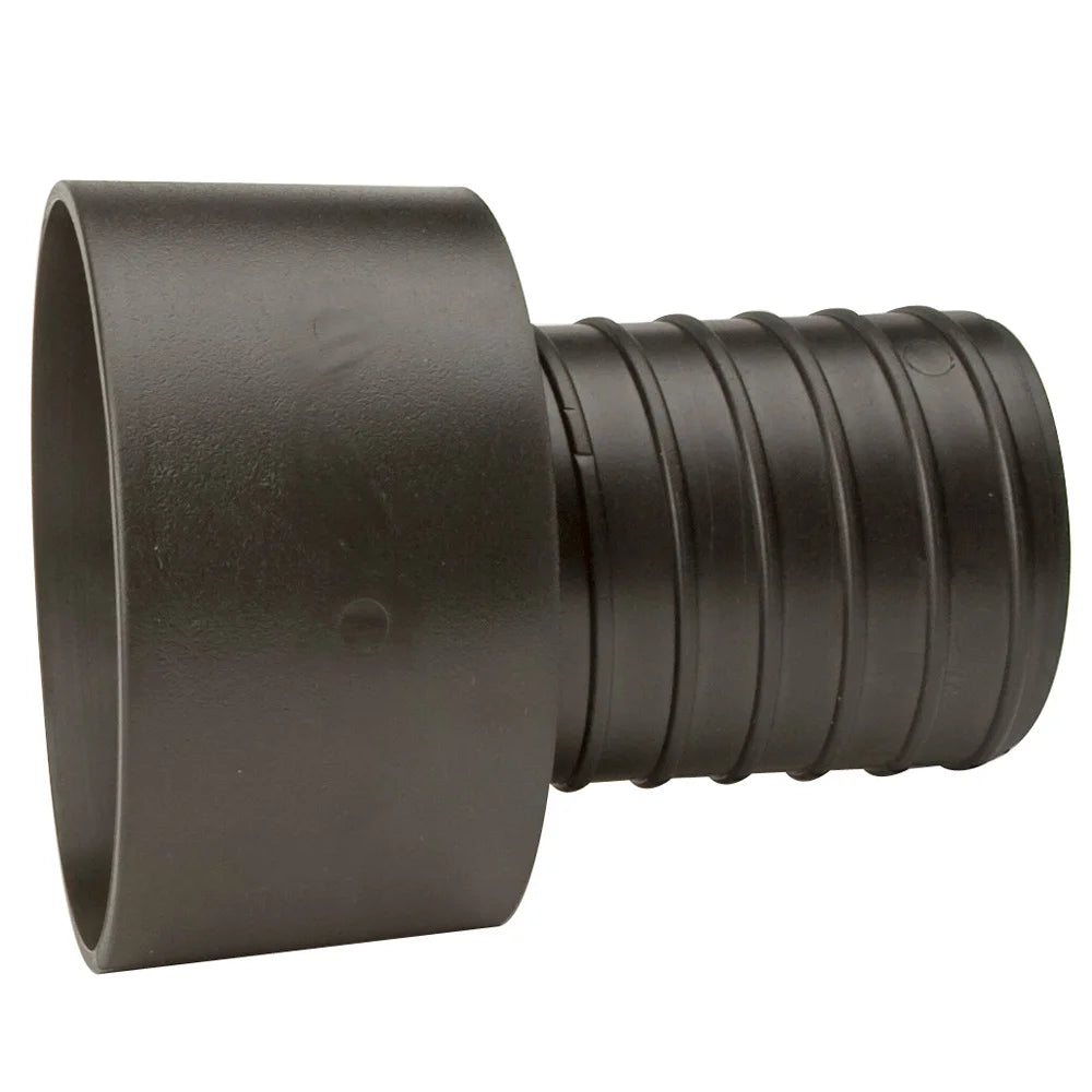 Dust Right Flared Quick Coupler, 4'' Port to 2-1/2'' Hose
