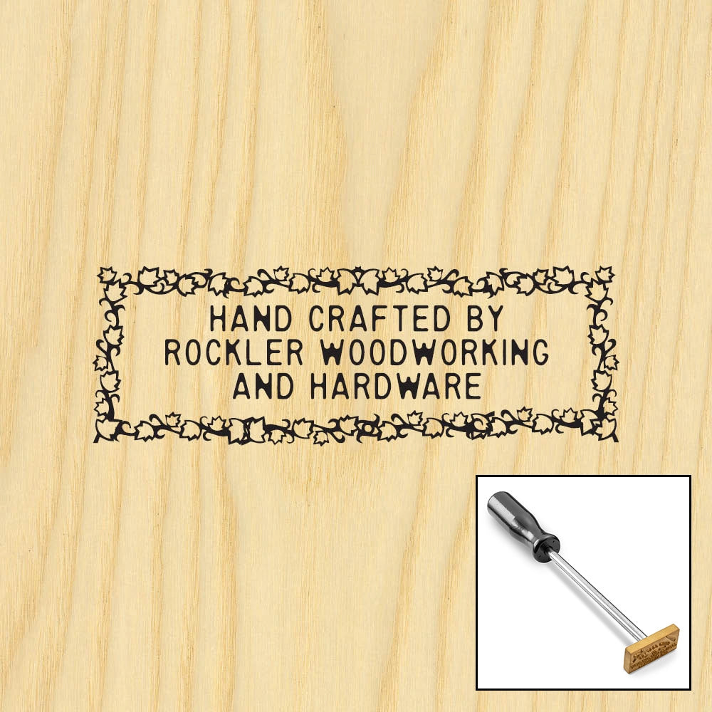 Three-Line Leaf Branding Iron, Torch-Heated Handle