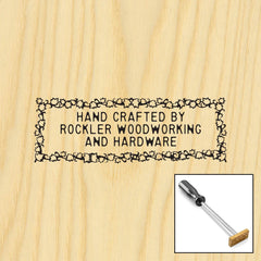 Three-Line Leaf Branding Iron, Torch-Heated Handle
