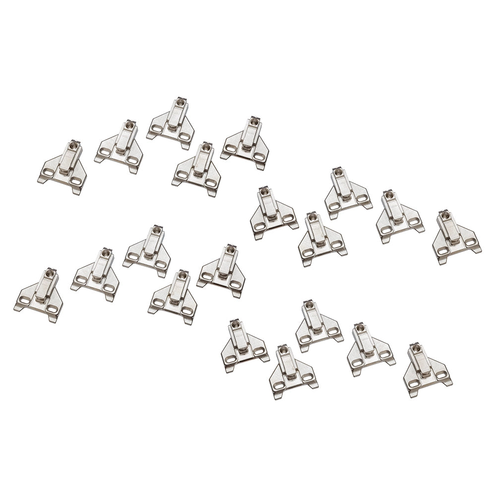 Blum® 175L6630.22 CLIP Top Face Frame Adapter Plates with Off-Center Mounting and 3mm Clearance, 20-Pack