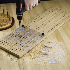 XL Cribbage Board Templates, 3-Player, Curved Track