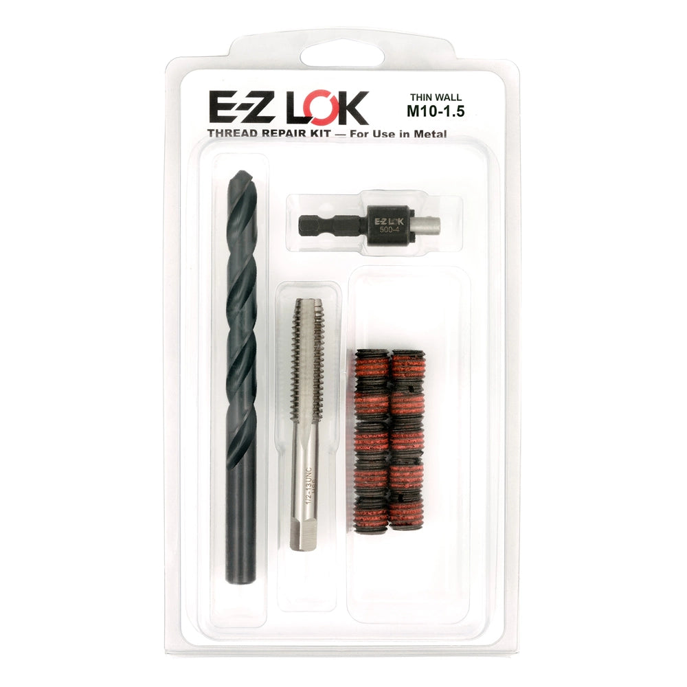 E-Z LOK Thread Repair Kit for Metal - Thin Wall - M10-1.5 x 1/2-13