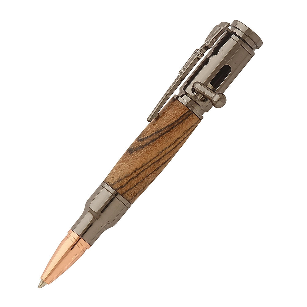 Mini 30 Caliber Bolt-Action Pen Hardware Kit, Gun Metal
