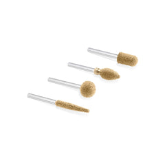 Kutzall 4-Piece Coarse Burr Kit for Rotary Tools, 1/8'' Shaft