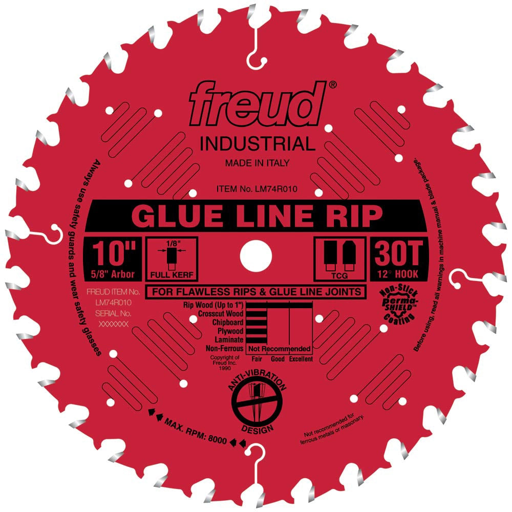 10" x 30T Freud Industrial Glue Line Rip Blade (LM74R010)