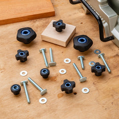 Rockler 24-Piece Easy-to-Grip Jig Hardware Kit, 5/16''-18 Threading