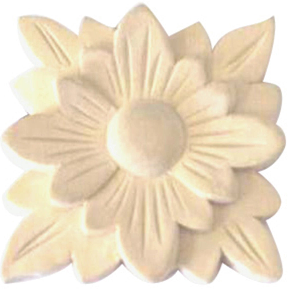 Rubberwood Petite Square Rosette (1837)