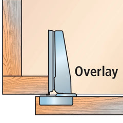 Blum Clip Top Hinge Kit (Pair) for Face Frame, 3/8'' to 5/8'' Overlay