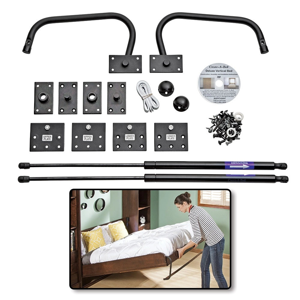 Twin-Size Frameless Murphy Bed Hardware Kit, Vertical