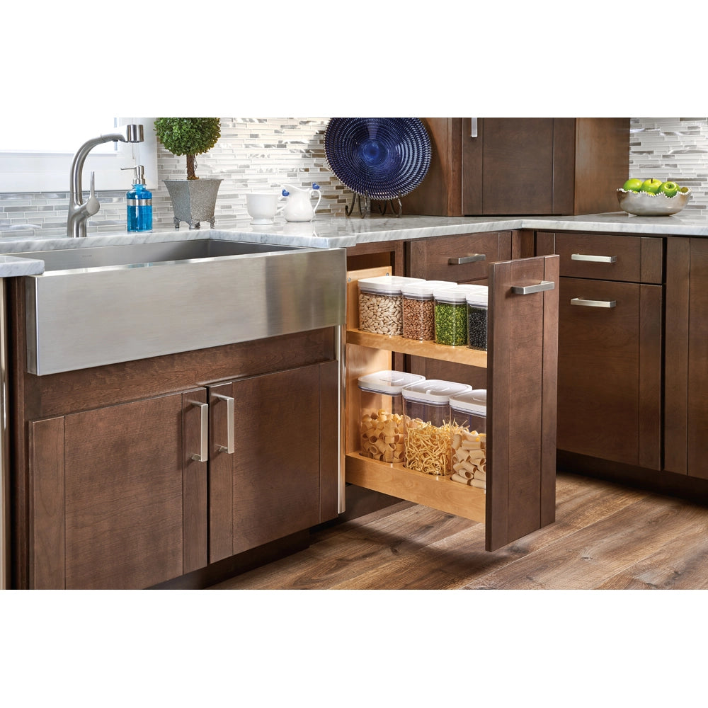 Rev-A-Shelf- Base Cabinet Pullout OXO Storage Organizer with Blumotion Soft Close - 8 in.