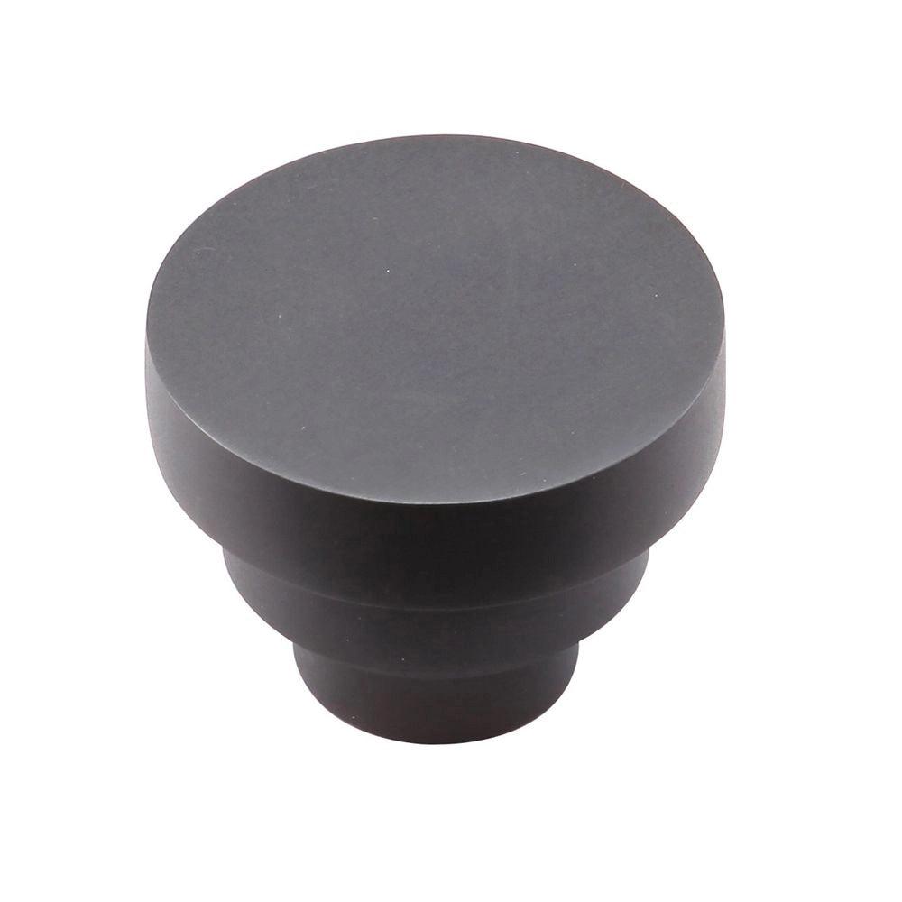 1-1/4''  Round Step Cabinet Knob, Dark  Oil-Rubbed
