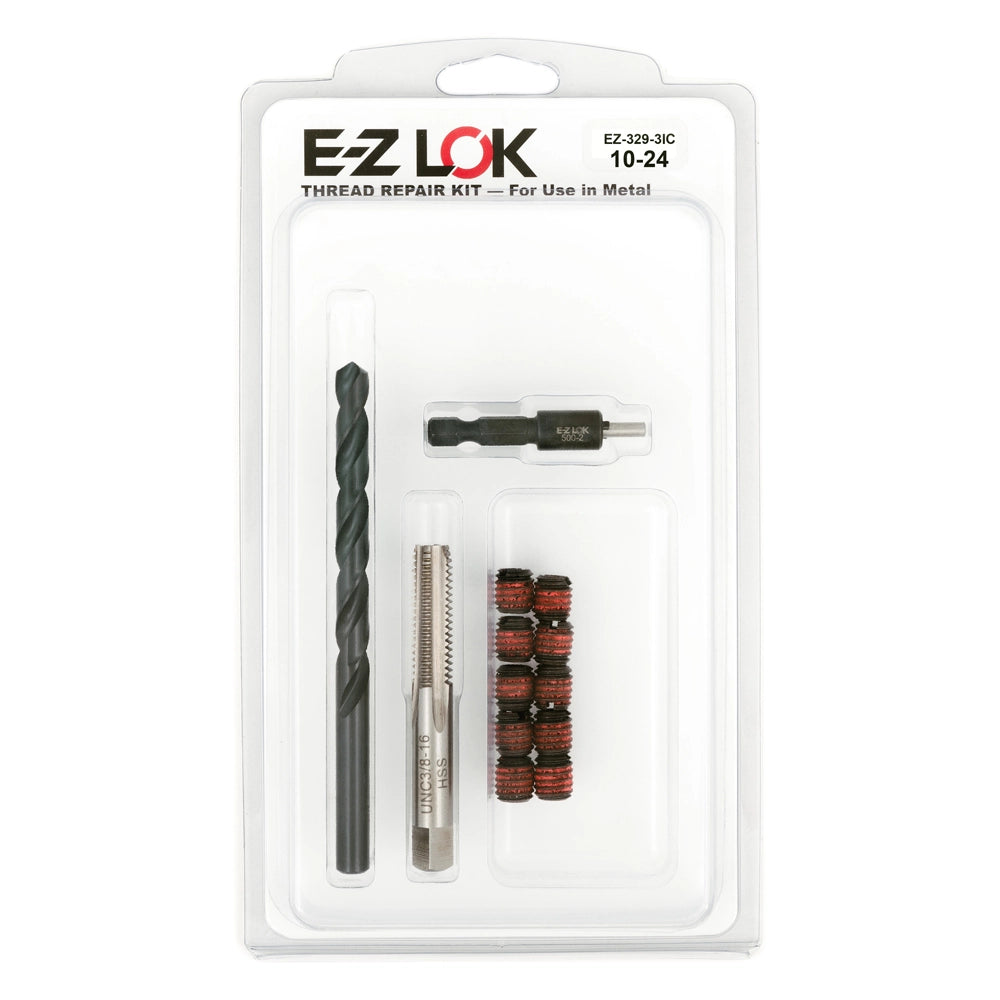 E-Z LOK Thread Repair Kit for Metal - Screw Locking - 10-24 x 3/8-16