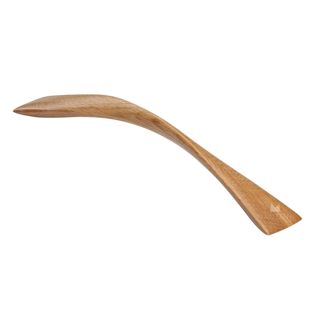 10-5/8''  Arc Designer Wood Cabinet Pull, Oak