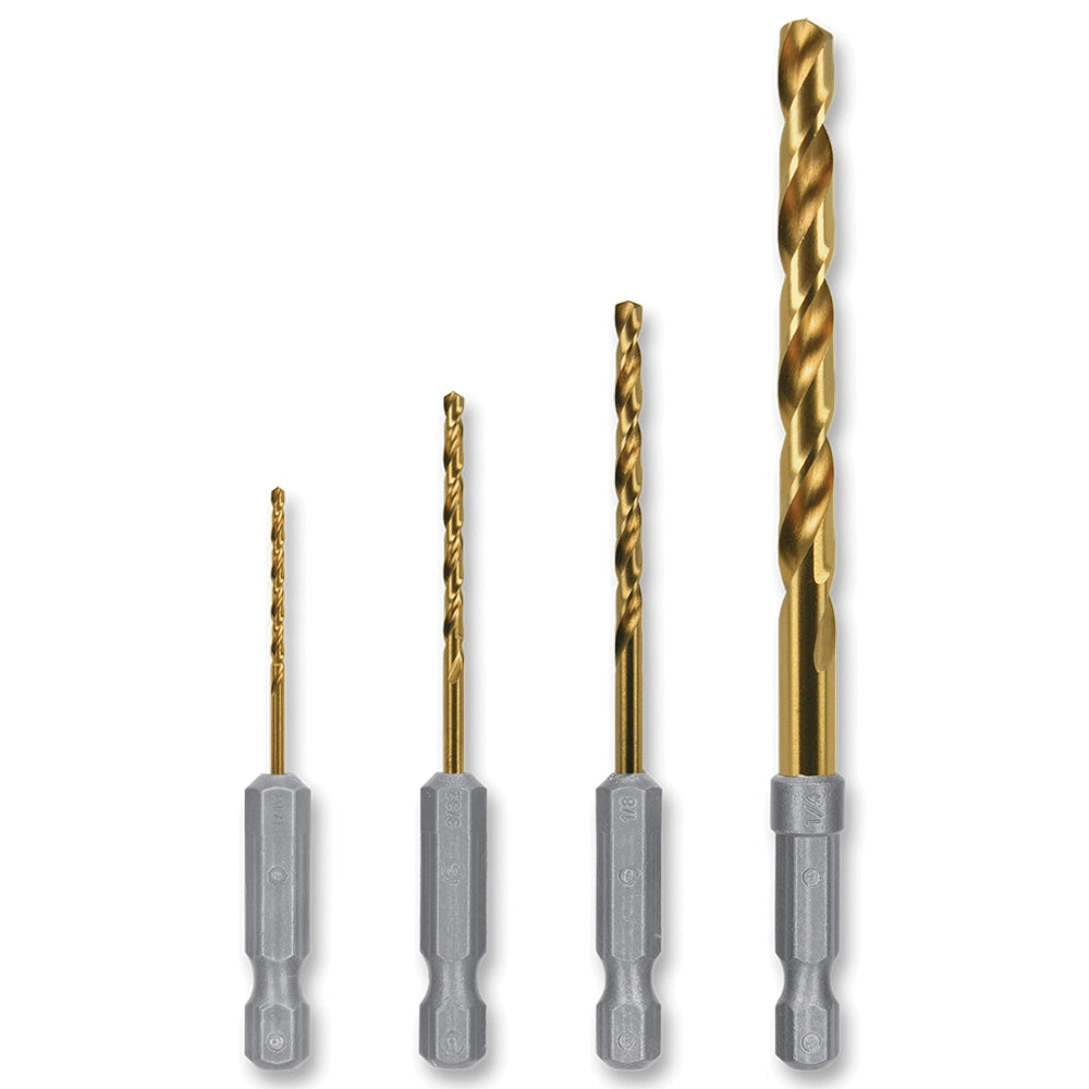 Montana 4-Piece Titanium-Coated Drill Bit Set