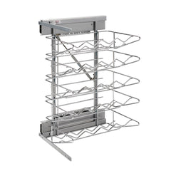 Rev-A-Shelf- Base Cabinet Pullout Wine Organizer w/ Soft-Close Sink & Base Accessories - 18 in.