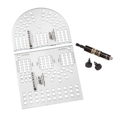 Small Cribbage Board Templates, 3-Player, Curved Track