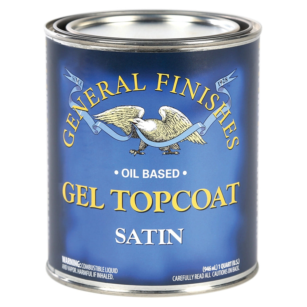 General Finishes Gel Satin Topcoat, 1/2 Pint