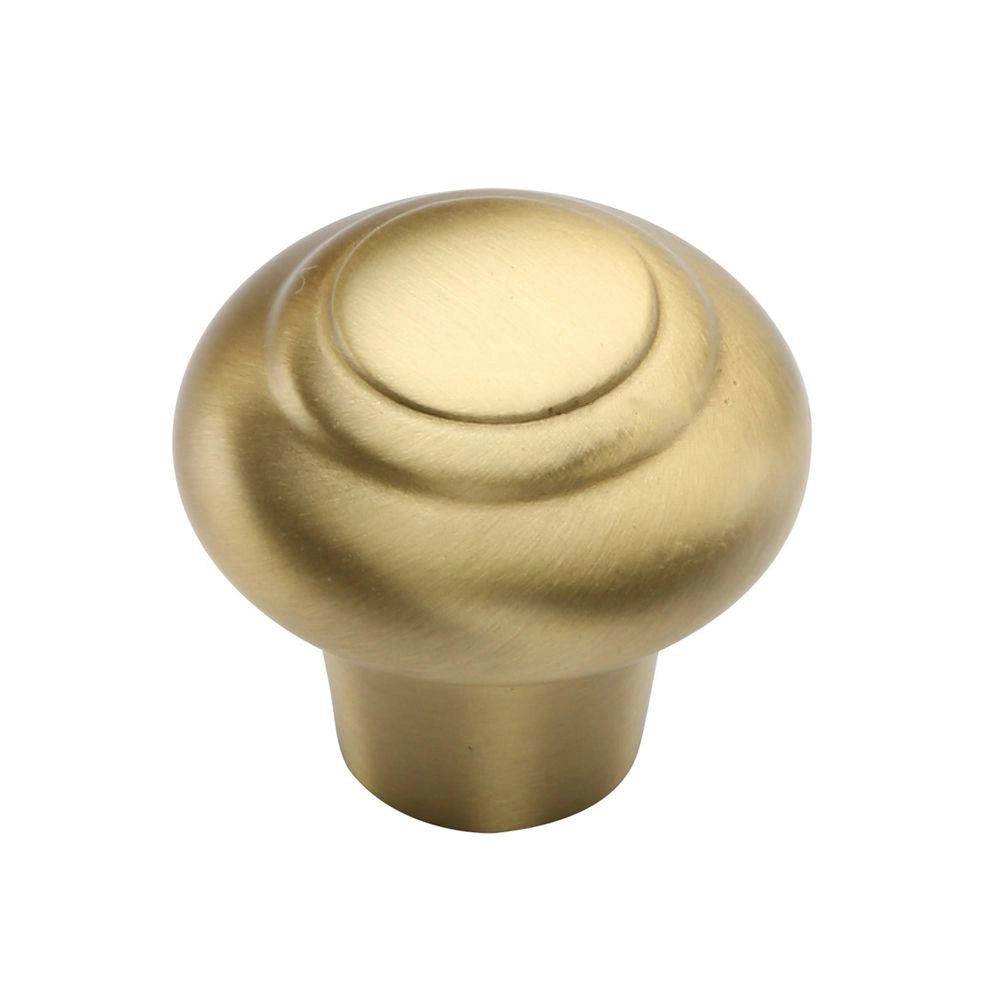 1-1/4''  Beaded Cabinet Knob, Satin Brass