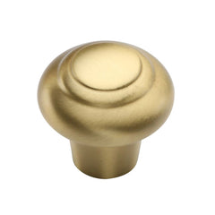 1-1/4''  Beaded Cabinet Knob, Satin Brass