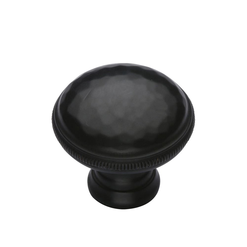 1-1/4''  Hammered Cabinet Knob, Dark  Oil-Rubbed