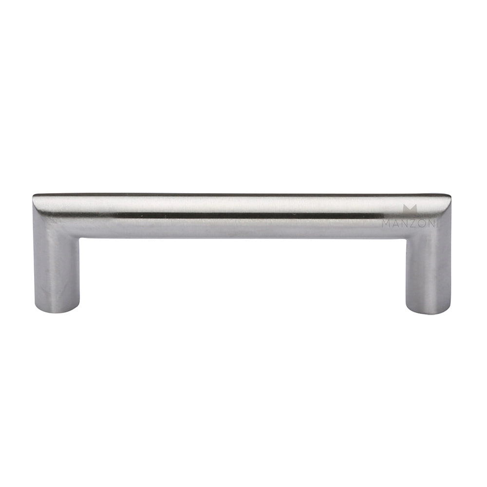 4-1/4''  Modern D Stainless Steel Cabinet Pull, Satin Stainless