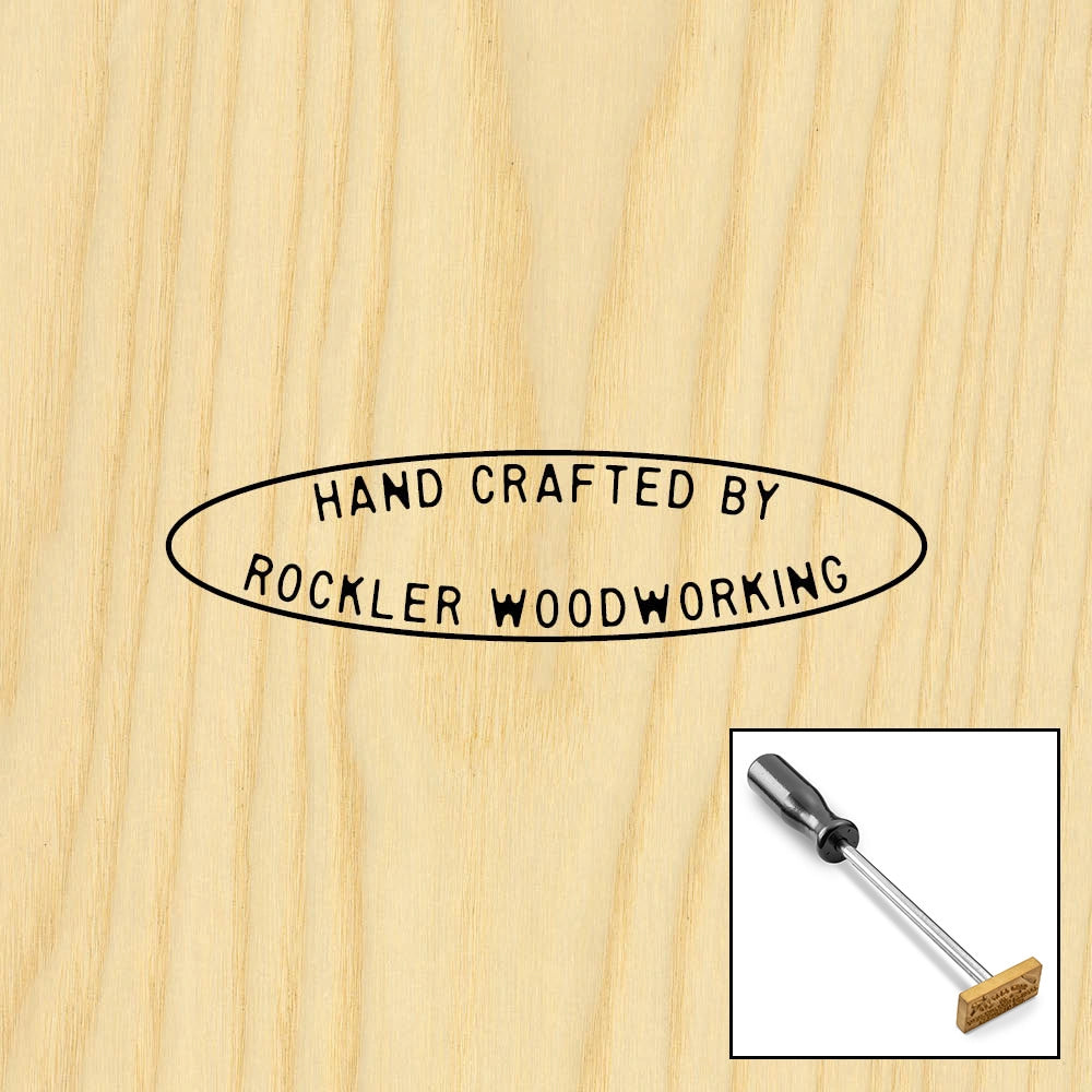 Two-Line Oval Branding Iron, Torch-Heated Handle