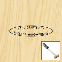 Two-Line Oval Branding Iron, Torch-Heated Handle