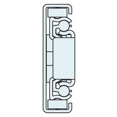 75-lb. Stainless Steel Full Extension Drawer Slide - Sugatsune (22")