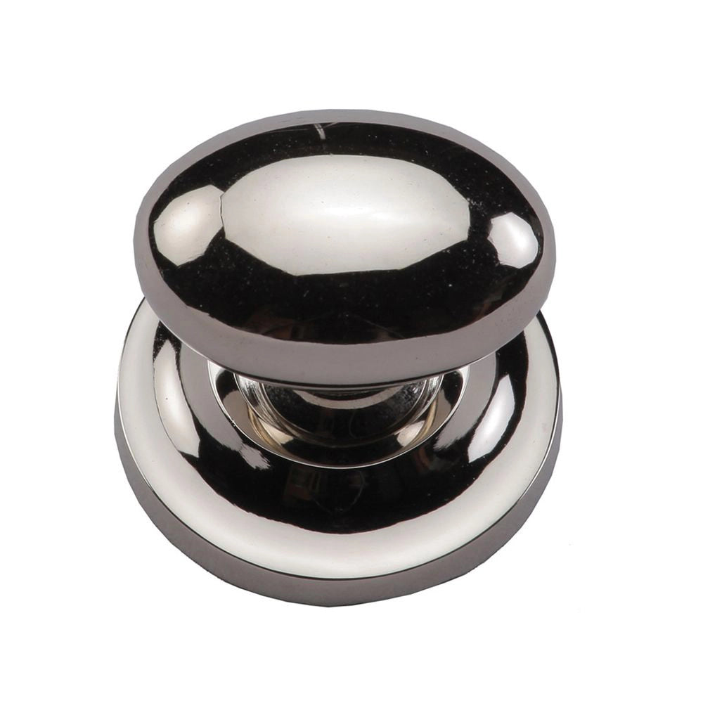 1-1/2''  Egg Cabinet Knob on Rose, Polished Nickel