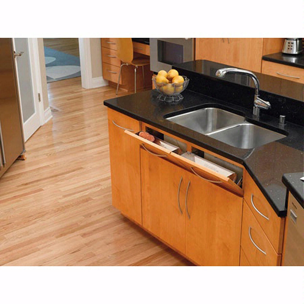 28" Wide Stainless Steel Tip-Out Tray with Hinges (6581-28-52)